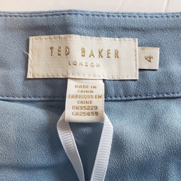 Ted Baker Harrpa Raspberry Ripple Print Pleated Skirt Ted 4 Womens 10 - Picture 6 of 11